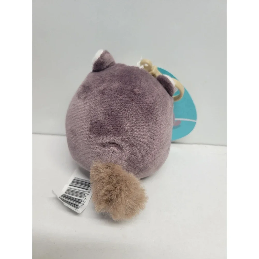 Squishmallows Mita the Badger 3.5 Inch Backpack Clip Plush Purple S3‎ #1471 NWT